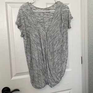 Motherhood nursing top has button closure shown